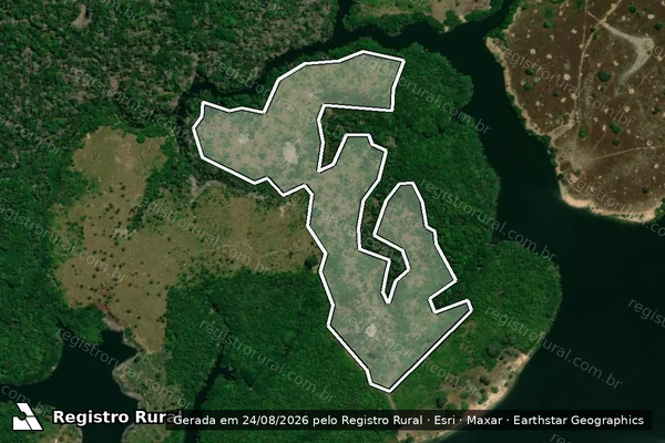 Imagem de satélite de Infração da Flora em Autazes - AM