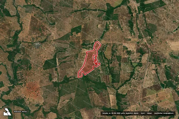 Imagem de satélite — Embargo IBAMA — Infração da Flora - Uirapuru/GO