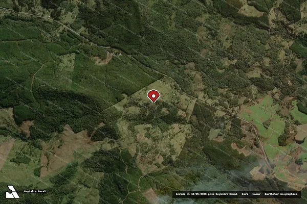 Imagem de satélite de Infração Ambiental em Santa Cecília - SC (marcador da localização)