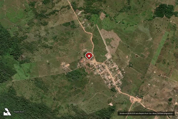 Imagem de satélite de Infração Ambiental em São Félix do Xingu - PA (marcador da localização)