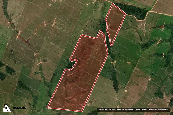 Imagem de satélite de Infração Ambiental em Nova Mamoré - RO
