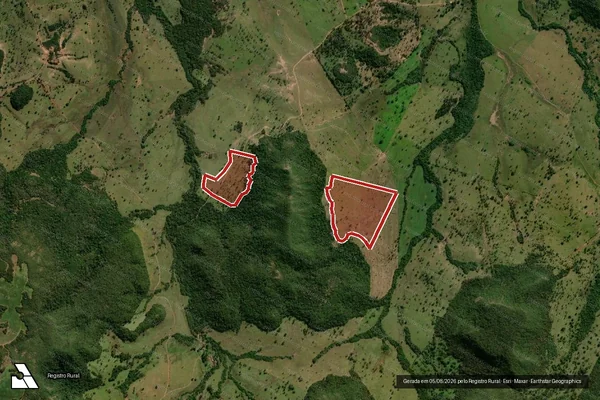 Imagem de satélite de Infração Ambiental em Sidrolândia - MS