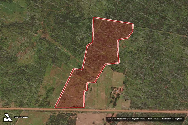 Imagem de satélite — Embargo IBAMA — Infração Ambiental — Limoeiro do Norte/CE