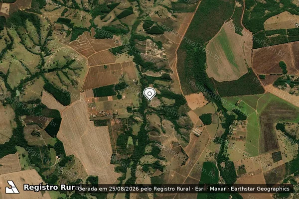 Imagem de satélite — Embargo IBAMA — Infração Ambiental - Abadiânia/GO