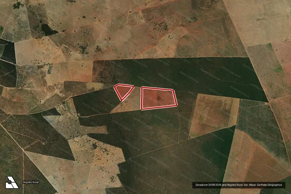 Imagem de satélite de Infração da Flora em Coribe - BA