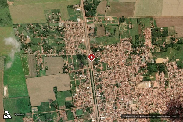 Imagem de satélite de Infração da Flora em Dom Eliseu - PA (marcador da localização)