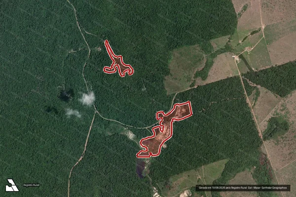 Imagem de satélite de Infração Ambiental em Altamira - PA