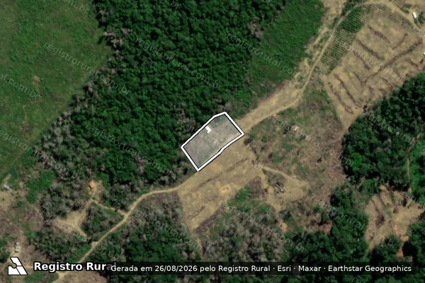 Imagem de satélite de Infração da Flora em Prado - BA