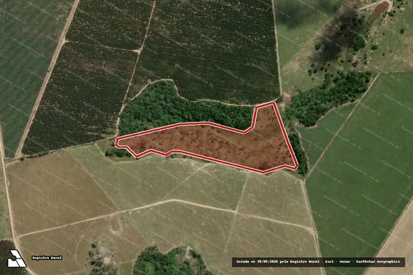 Imagem de satélite — Embargo IBAMA — Infração da Flora — Ibirapuã/BA