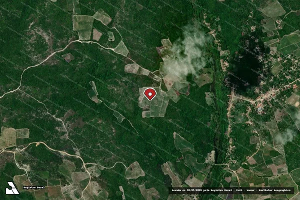 Imagem de satélite — Embargo IBAMA — Infração da Flora - Baía da Traição/PB