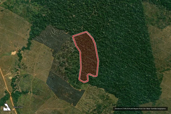 Imagem de satélite de Infração Ambiental em Porto Velho - RO