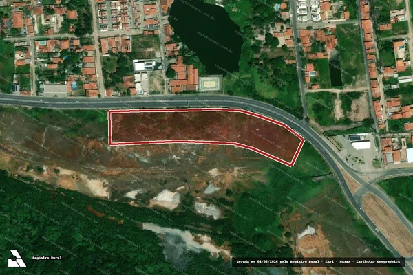 Imagem de satélite — Embargo IBAMA — Infração Ambiental — Fortaleza/CE