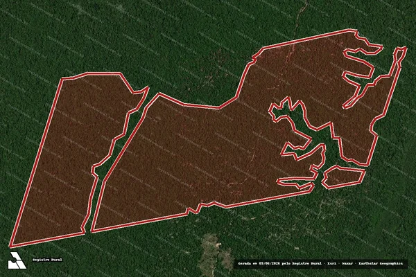 Imagem de satélite de Infração da Flora em Moju - PA