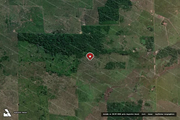 Imagem de satélite de Infração da Flora em São Félix do Xingu - PA (marcador da localização)