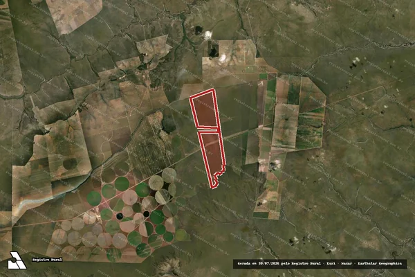 Imagem de satélite — Embargo IBAMA — Infração da Flora — Jaborandi/BA