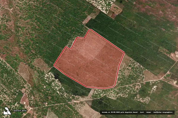 Imagem de satélite — Embargo IBAMA — Infração da Flora — Bela Cruz/CE