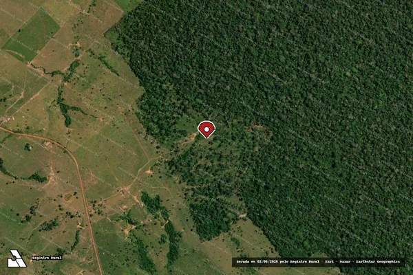 Imagem de satélite de Infração da Flora em Senador Guiomard - AC (marcador da localização)