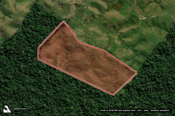 Imagem de satélite de Infração Ambiental em Tarauacá - AC