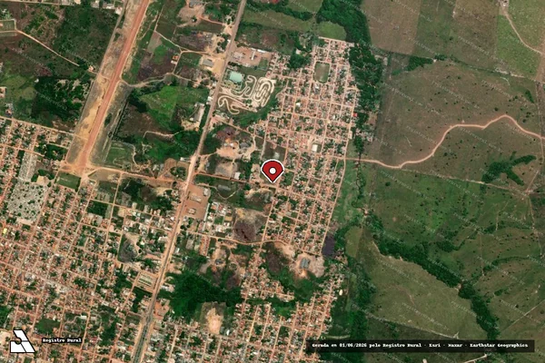 Imagem de satélite de Infração da Flora em Jacundá - PA (marcador da localização)