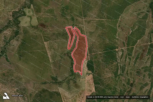 Imagem de satélite de Infração da Flora em Nova Nazaré - MT