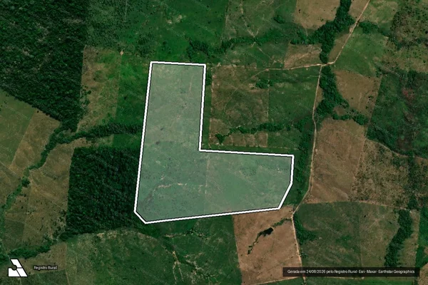 Imagem de satélite de Infração da Flora em Nova Mamoré - RO