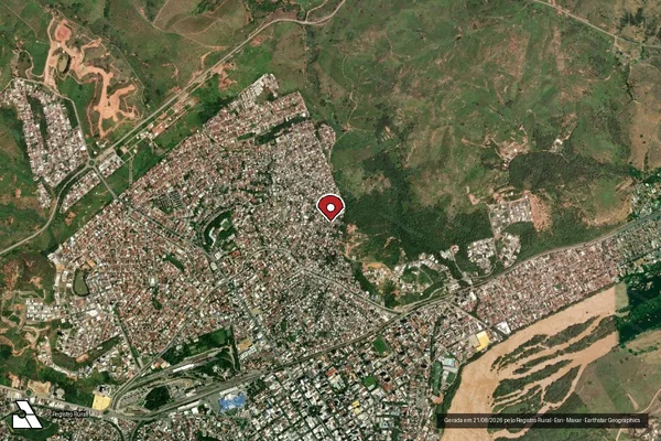 Imagem de satélite — Embargo IBAMA — Infração da Fauna - Governador Valadares/MG
