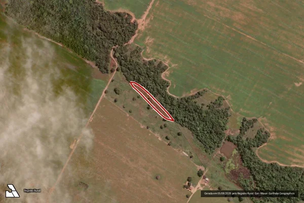 Imagem de satélite — Embargo IBAMA — Infração da Flora - Porangatu/GO