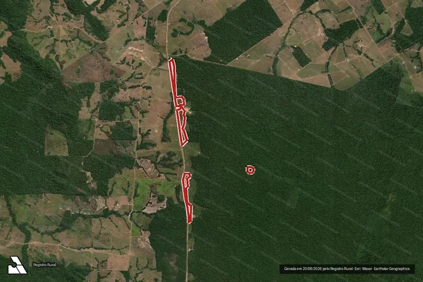 Imagem de satélite de Infração da Flora em Juruena - MT