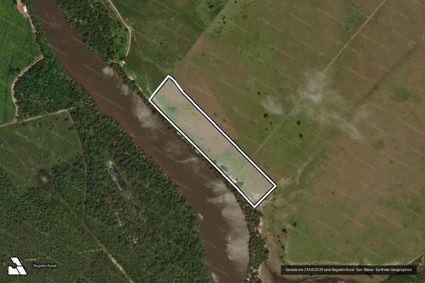 Imagem de satélite — Embargo IBAMA — Infração da Flora — Lagoa da Confusão/TO