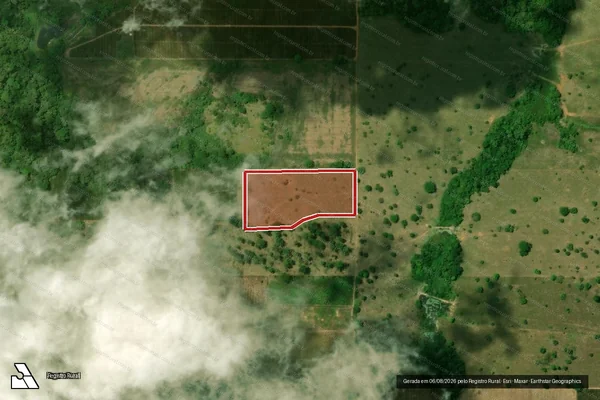 Imagem de satélite — Embargo IBAMA — Infração Ambiental - Alto Alegre dos Parecis/RO