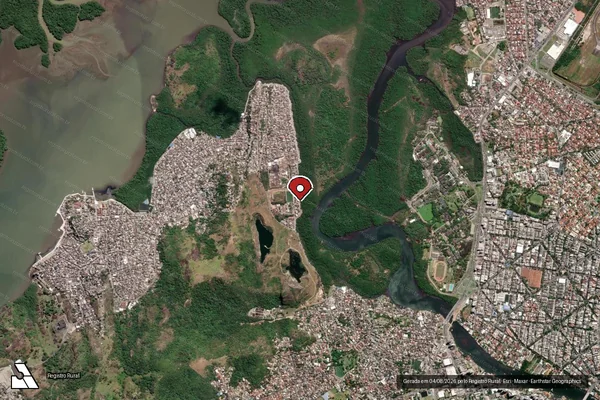 Imagem de satélite — Embargo IBAMA — Infração da Fauna - Vitória/ES