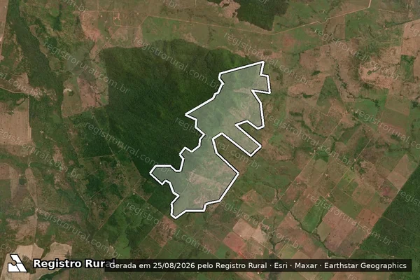 Imagem de satélite de Infração Ambiental em Santana do Araguaia - PA