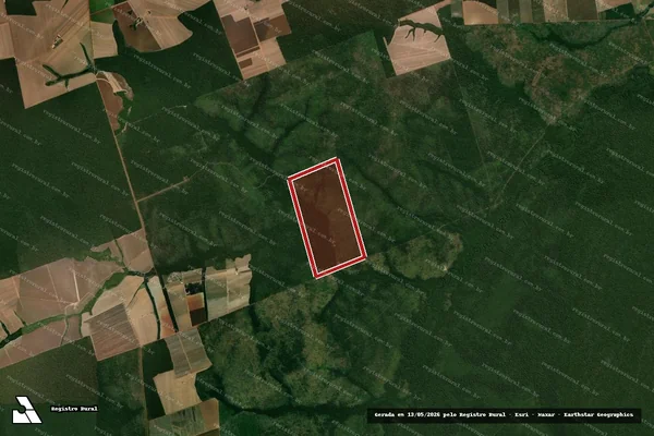 Imagem de satélite — Embargo IBAMA — Infração da Flora - Nova Maringá/MT