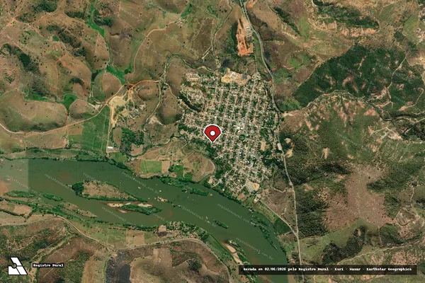 Imagem de satélite de Infração da Fauna em Galiléia - MG (marcador da localização)