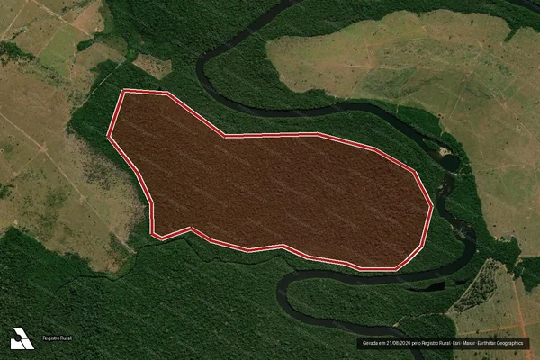 Imagem de satélite de Infração Ambiental em Aripuanã - MT