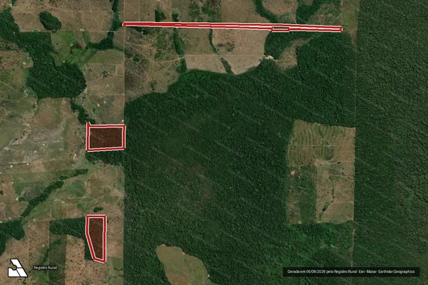 Imagem de satélite de Infração Ambiental em Juruena - MT