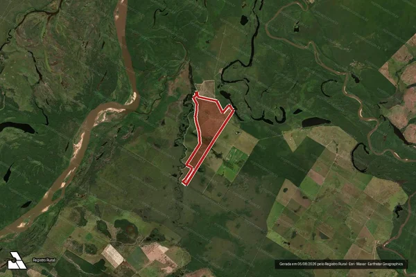 Imagem de satélite de Infração da Flora em Nova Crixás - GO