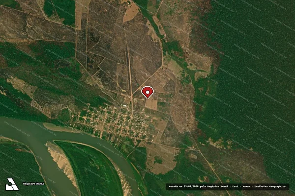 Imagem de satélite — Embargo IBAMA — Infração Ambiental - Guajará-Mirim/RO