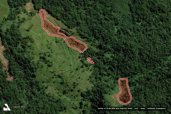 Imagem de satélite de Infração Ambiental em Jaraguá do Sul - SC