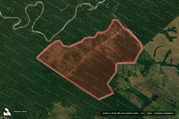 Imagem de satélite de Infração da Flora em Lábrea - AM
