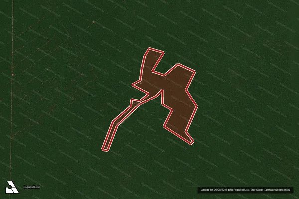Imagem de satélite — Embargo IBAMA — Infração da Flora - Marcelândia/MT