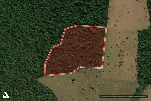 Imagem de satélite de Infração Ambiental em Cotriguaçu - MT
