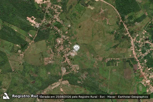 Imagem de satélite — Embargo IBAMA — Infração Ambiental — Pinheiro/MA