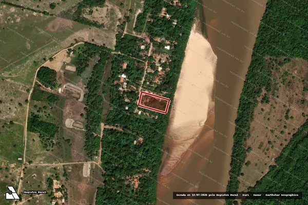 Imagem de satélite — Embargo IBAMA — Infração da Flora - Araguaiana/MT