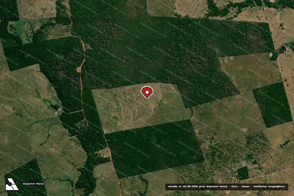 Imagem de satélite — Embargo IBAMA — Infração da Flora - Riachinho/TO