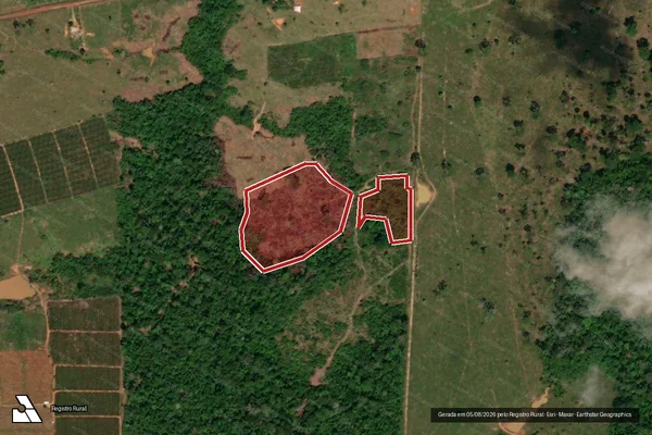 Imagem de satélite de Infração da Flora em Acrelândia - AC