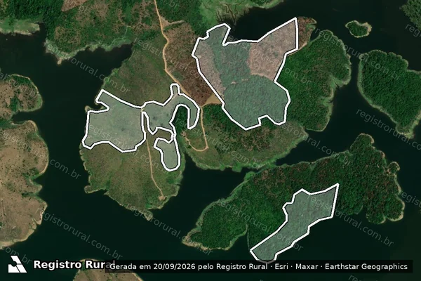 Imagem de satélite — Embargo IBAMA — Infração da Flora - Novo Repartimento/PA