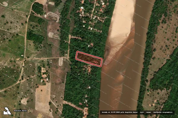 Imagem de satélite de Infração da Flora em Araguaiana - MT