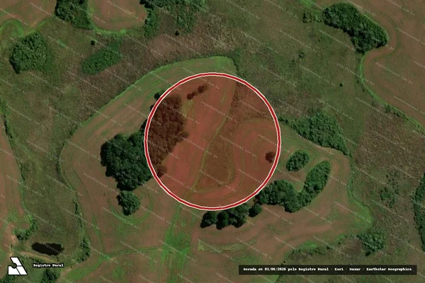 Imagem de satélite de Infração Ambiental em Cerro Negro - SC