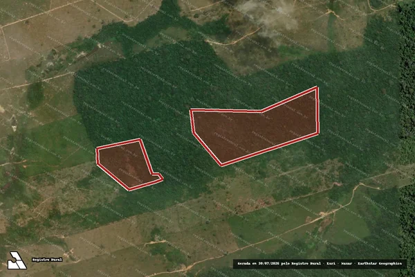 Imagem de satélite de Infração Ambiental em Novo Progresso - PA